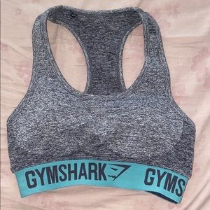 REAL gym shark grey sports bra ✨